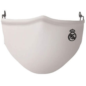 Mascarilla Real Madrid marca Safta, de tela reutilizable y lavable