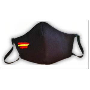 Mascarilla negra bandera de España